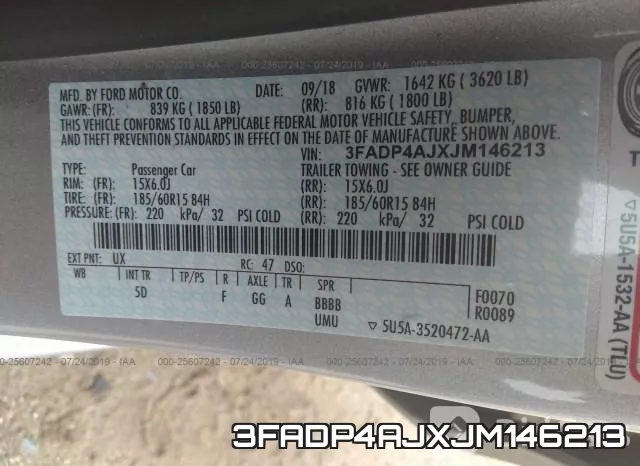 3FADP4AJXJM146213 фото 10