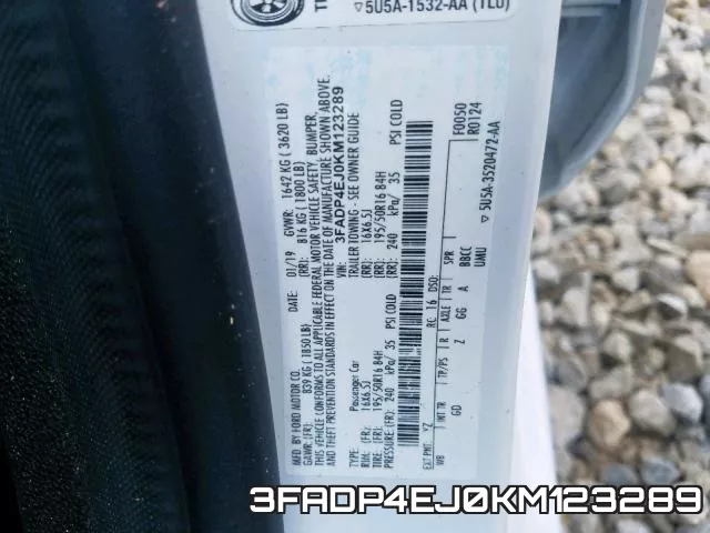 3FADP4EJ0KM123289 фото 2