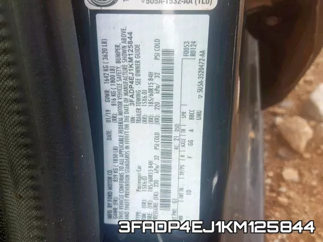 3FADP4EJ1KM125844 фото 2
