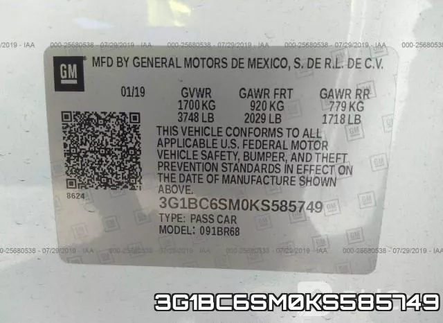 3G1BC6SM0KS585749 фото 10