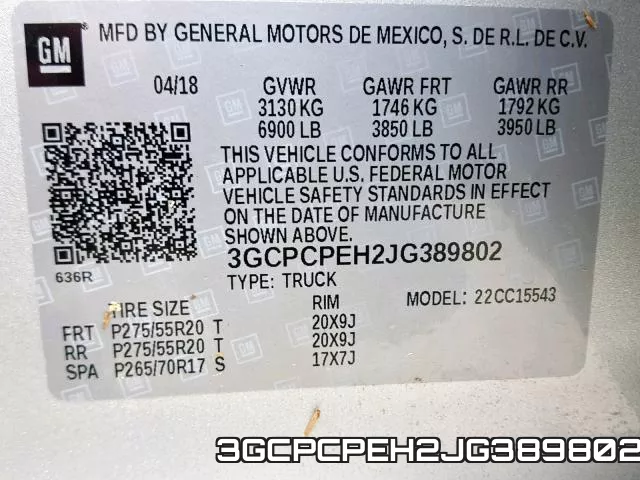 3GCPCPEH2JG389802 фото 2