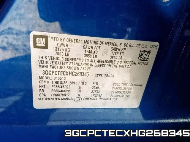 3GCPCTECXHG268345 фото 2