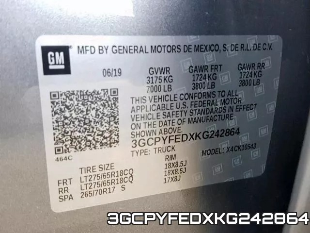 3GCPYFEDXKG242864 фото 2