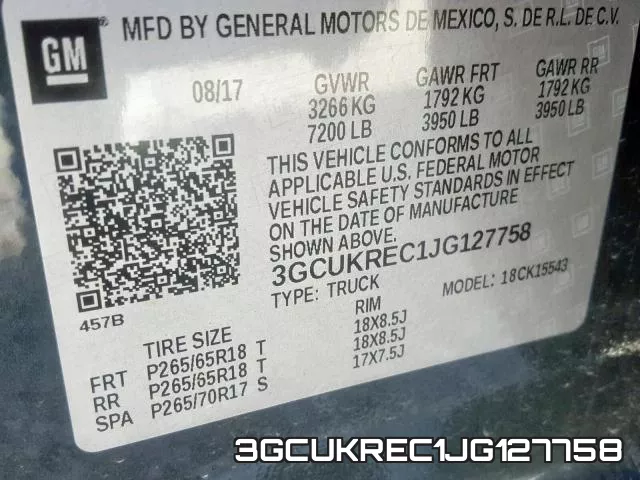 3GCUKREC1JG127758 фото 2