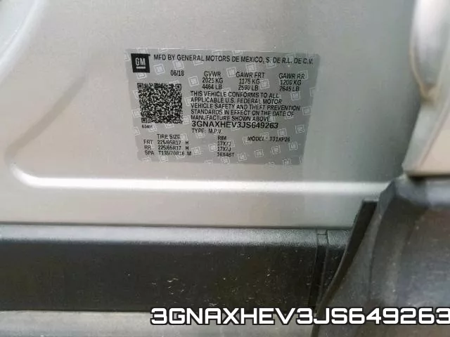 3GNAXHEV3JS649263 фото 2