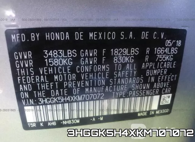 3HGGK5H4XKM707072 фото 10