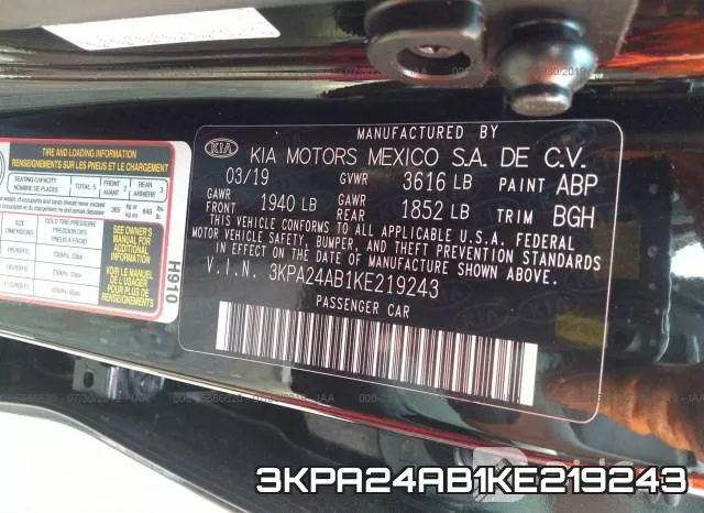 3KPA24AB1KE219243 фото 10