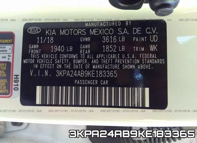 3KPA24AB9KE183365 фото 9