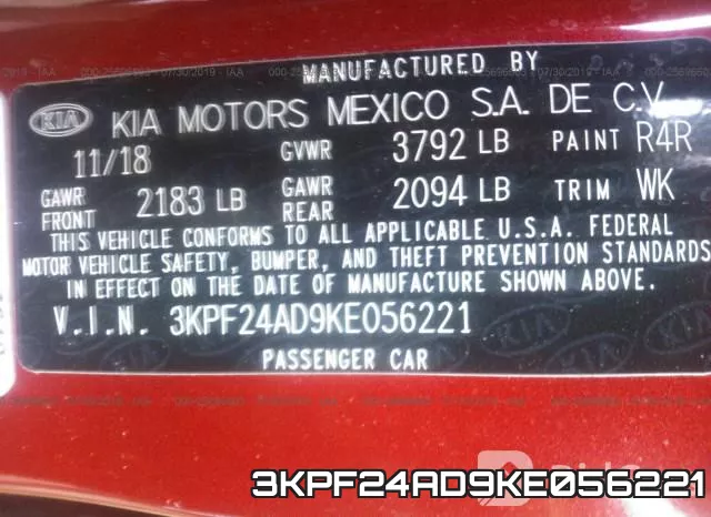 3KPF24AD9KE056221 фото 10
