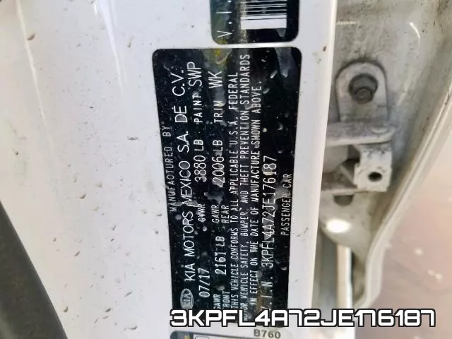 3KPFL4A72JE176187 фото 2