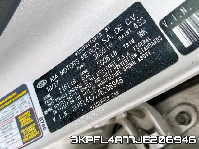 3KPFL4A77JE206946 фото 2