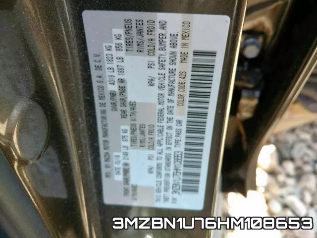 3MZBN1U76HM108653 фото 2