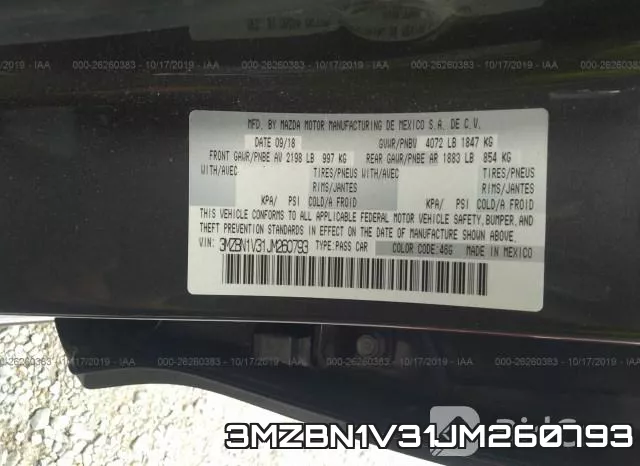 3MZBN1V31JM260793 фото 10