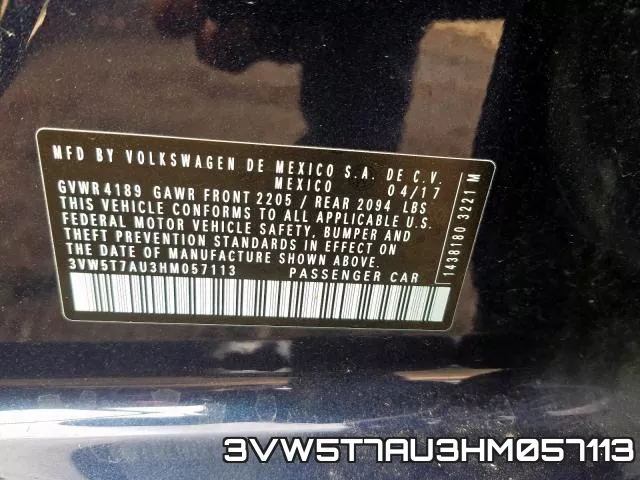 3VW5T7AU3HM057113 фото 2