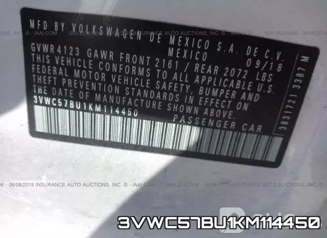 3VWC57BU1KM114450 фото 10