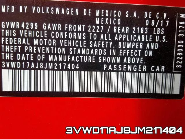 3VWD17AJ8JM217404 фото 2