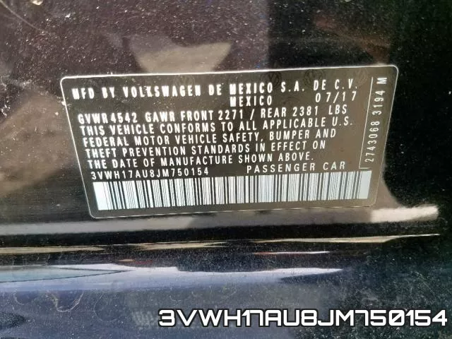 3VWH17AU8JM750154 фото 2