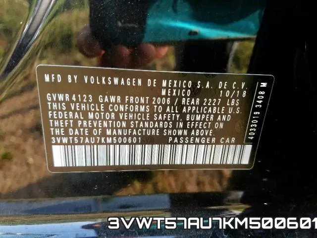 3VWT57AU7KM500601 фото 2