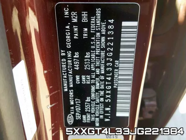 5XXGT4L33JG221384 фото 2
