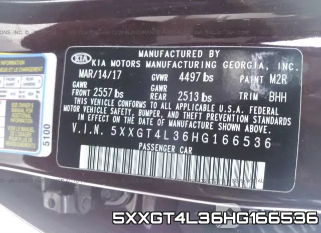 5XXGT4L36HG166536 фото 10