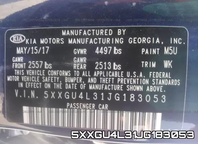 5XXGU4L31JG183053 фото 10