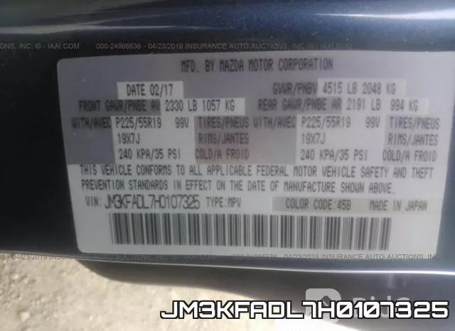JM3KFADL7H0107325 фото 9