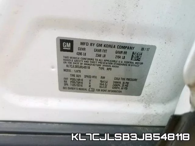 KL7CJLSB3JB548118 фото 2