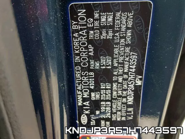 KNDJP3A57H7443597 фото 2