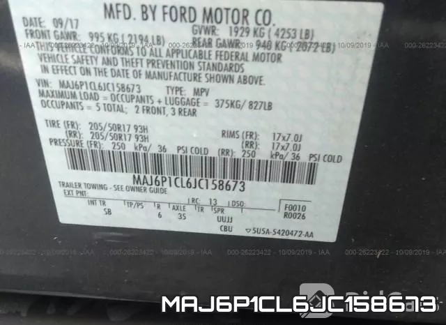 MAJ6P1CL6JC158673 фото 10