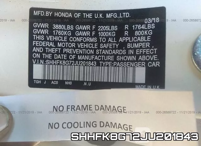 SHHFK8G72JU201843 фото 10