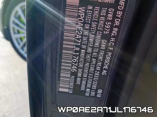 WP0AE2A71JL176746 фото 2