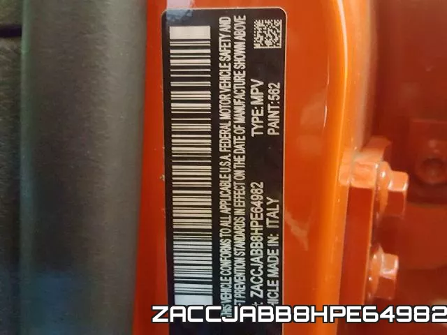 ZACCJABB8HPE64982 фото 2