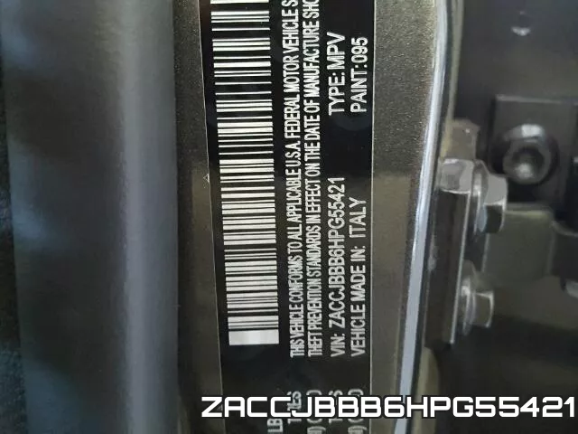 ZACCJBBB6HPG55421 фото 2