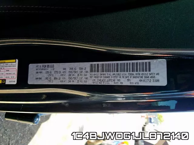 1C4BJWDG1JL872140 фото 2