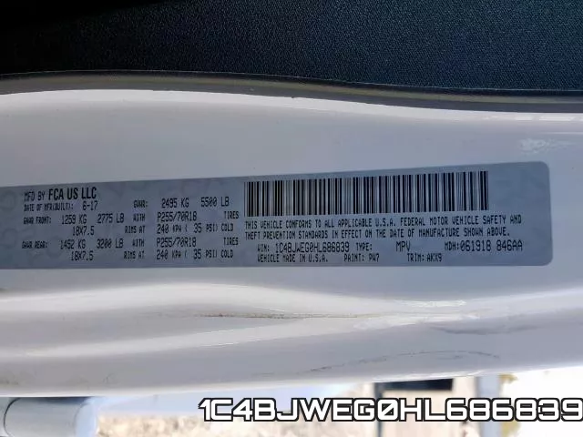 1C4BJWEG0HL686839 фото 2