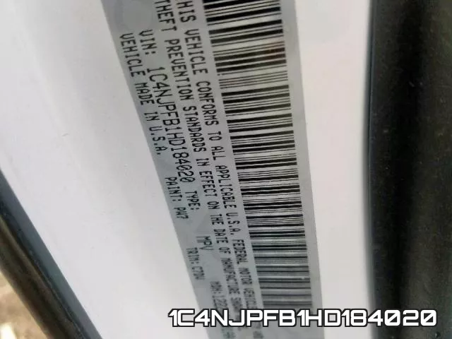 1C4NJPFB1HD184020 фото 2