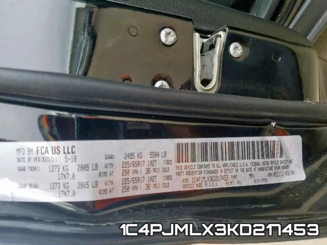 1C4PJMLX3KD217453 фото 2
