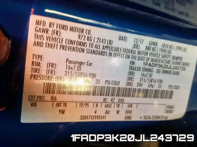 1FADP3K20JL243729 фото 2