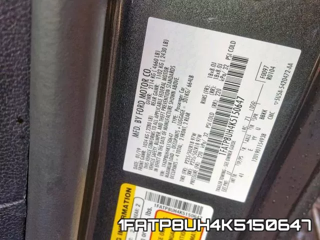 1FATP8UH4K5150647 фото 2