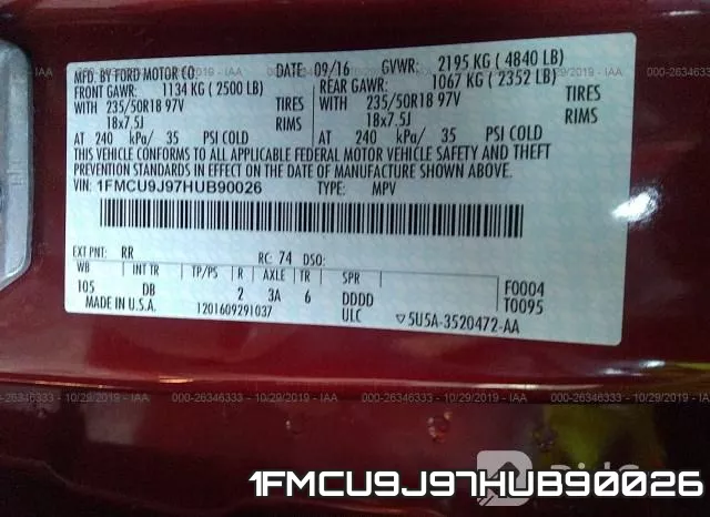 1FMCU9J97HUB90026 фото 10