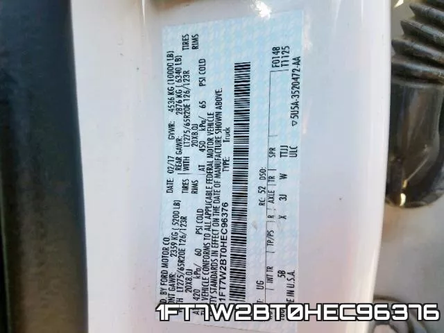 1FT7W2BT0HEC96376 фото 2