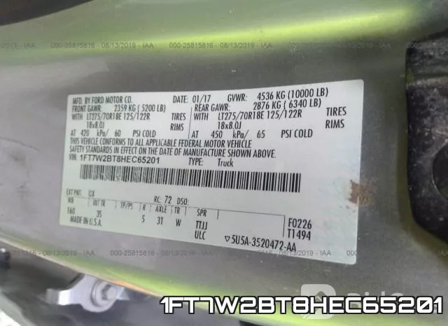 1FT7W2BT8HEC65201 фото 10