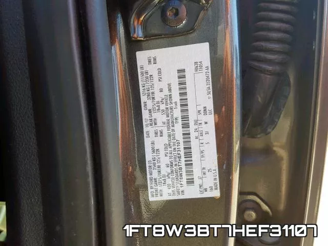 1FT8W3BT7HEF31107 фото 2