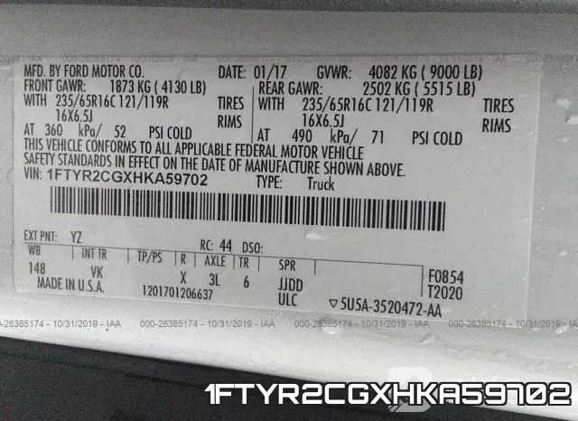 1FTYR2CGXHKA59702 фото 10
