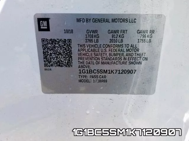 1G1BC5SM1K7120907 фото 2