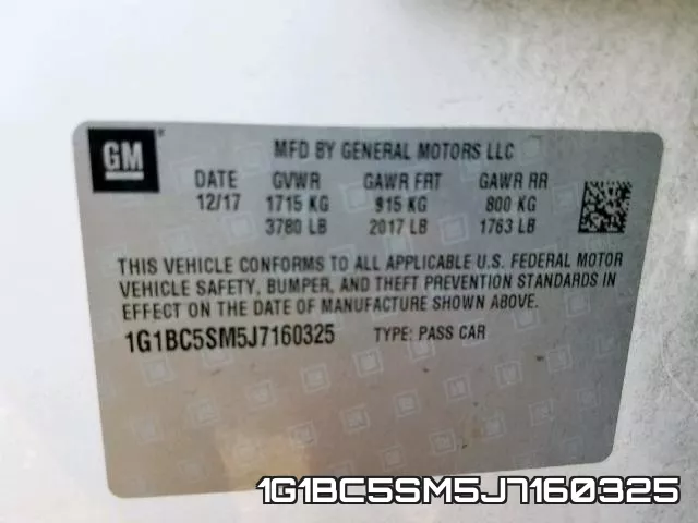 1G1BC5SM5J7160325 фото 2