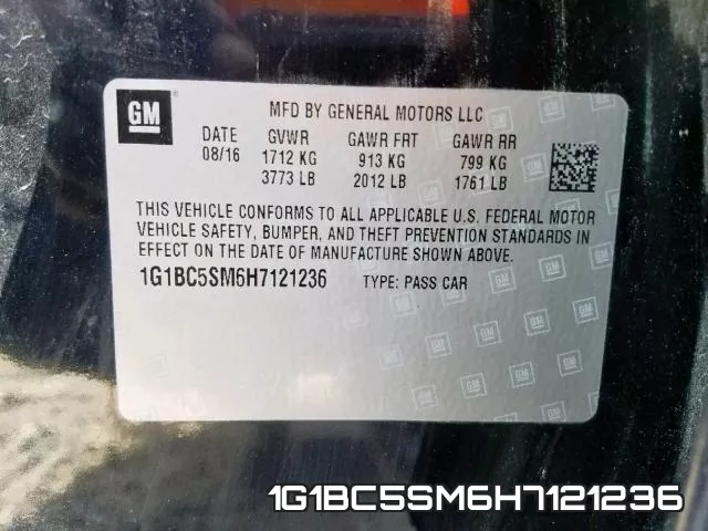 1G1BC5SM6H7121236 фото 2