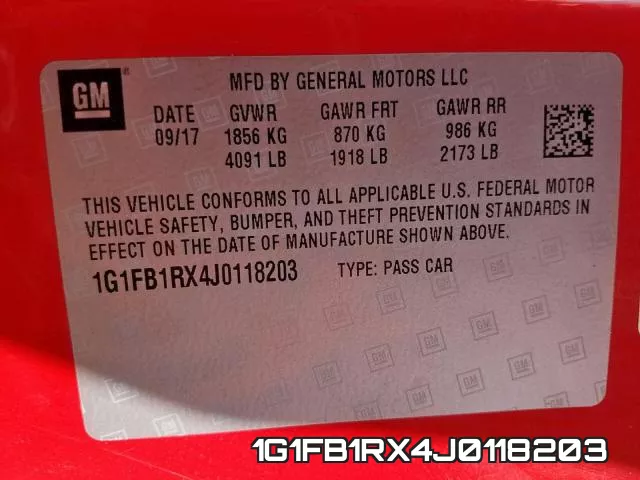 1G1FB1RX4J0118203 фото 2