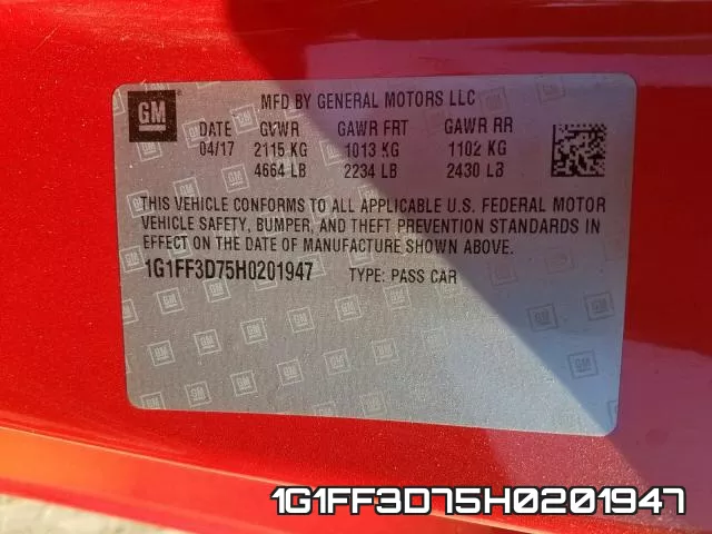 1G1FF3D75H0201947 фото 2
