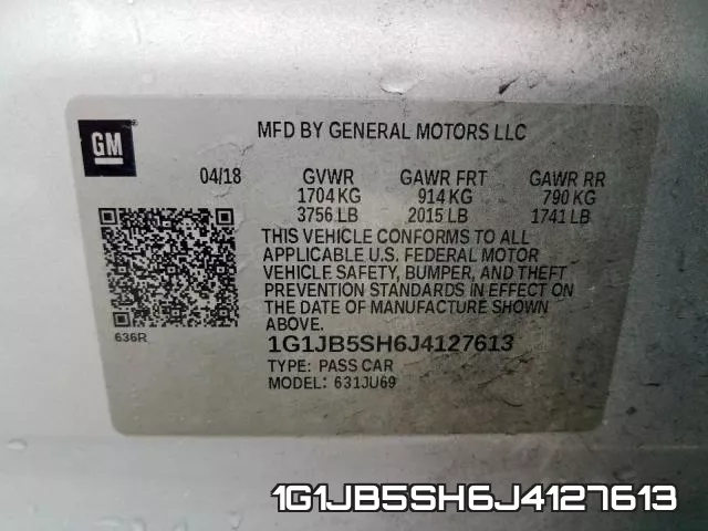 1G1JB5SH6J4127613 фото 2